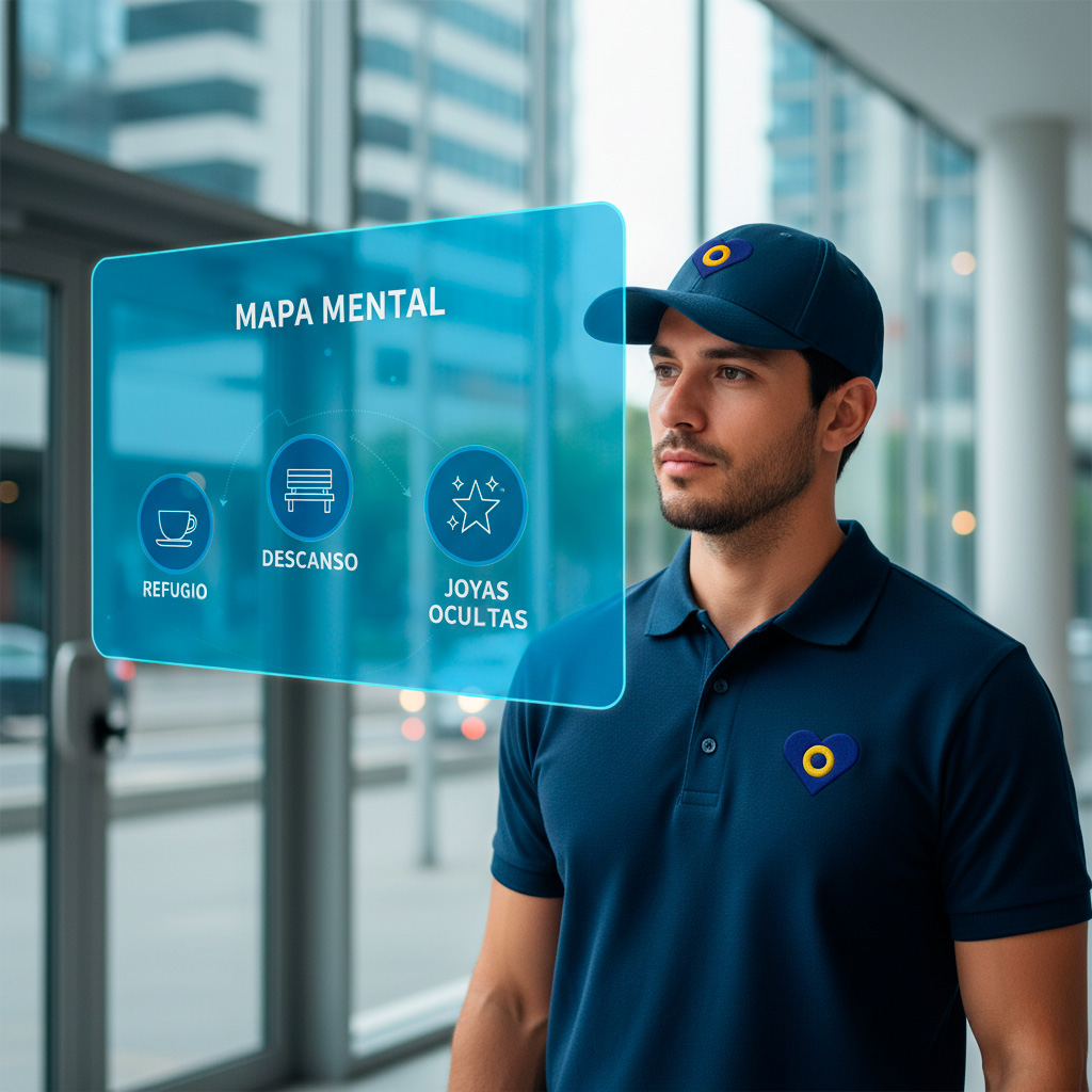 Mapa de planificación de ruta turística