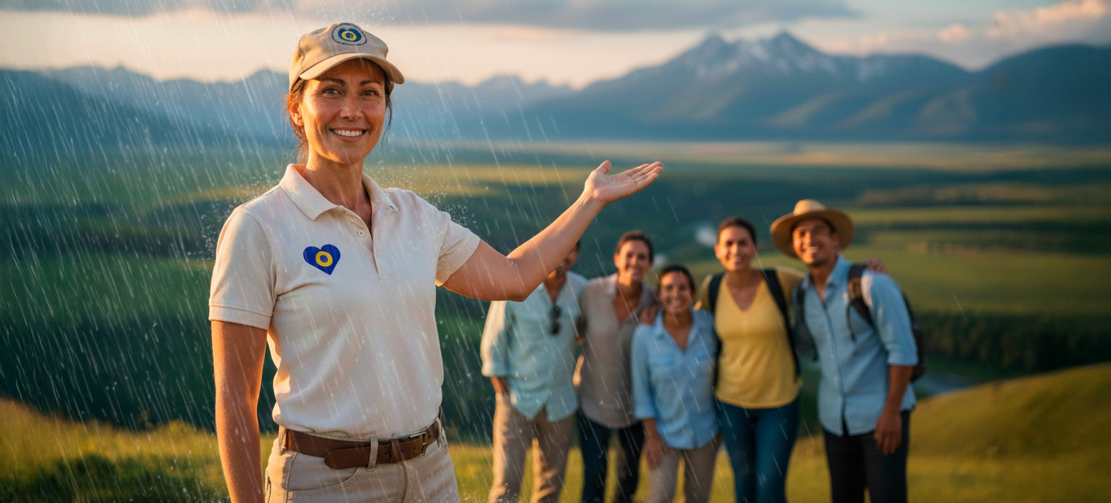 Guía turístico profesional adaptándose a cambios